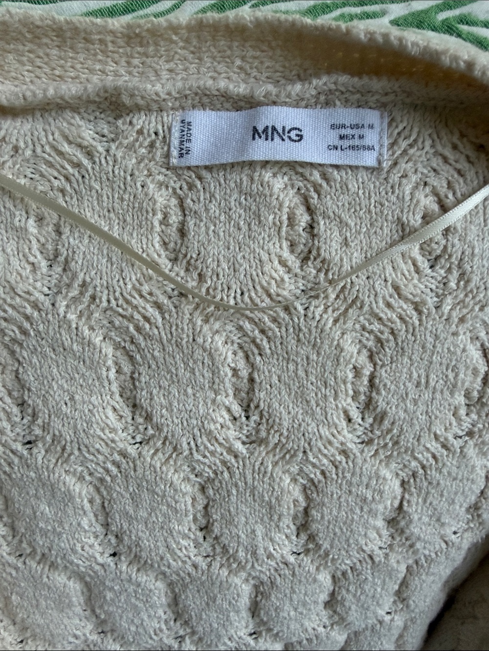 MANGO gorgeous Aran weave style, Cable-Knit Button Cardi